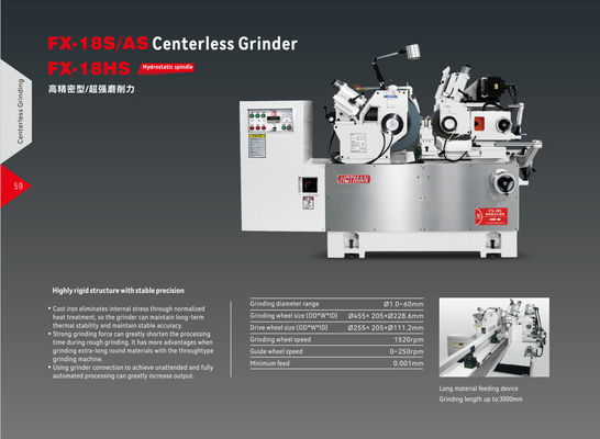 CNC-systeem Siemens 828D Centrale slijpmachine met Japan Fuji Circuit System en 2-15KW slijpwiel motor vermogen
