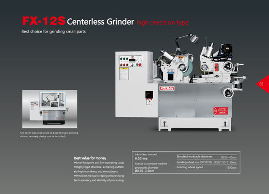 Precision Centerless Grinding Machine met automatisch smeersysteem met circulerende olie en een slijpwiel met een diameter van 300 mm
