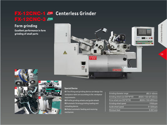 1950 RPM slijpwiel snelheid geautomatiseerde middelpunteloze slijpmachine voor nauwkeurig slijpen