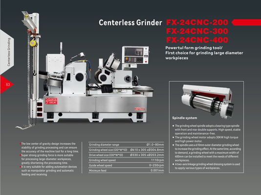 Hoge precisie CNC Centrale Grinder Super Sterke Grinding Force Form Grinding Voor Hard Alloys FX-24CNC